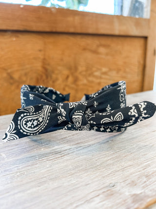Paisley Bow Headband - Allure Boutique WY