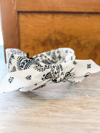 Paisley Bow Headband - Allure Boutique WY