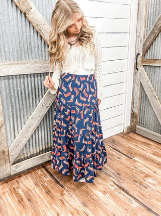 Patriotic Boots Maxi Skirt - Allure Boutique WY