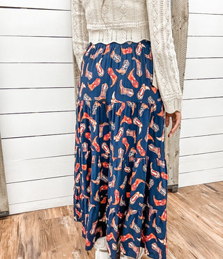 Patriotic Boots Maxi Skirt - Allure Boutique WY