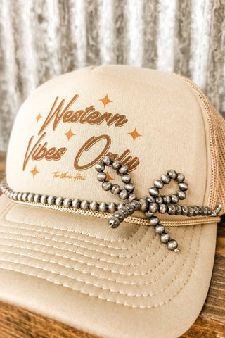 Pearl Bow Trucker Hat Chain - Allure Boutique WY