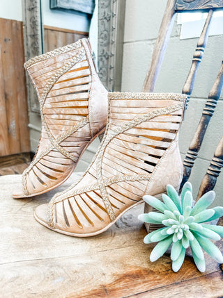 Pebble Roc Pecan Open Toe Bootie - Allure Boutique WY