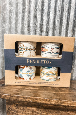 Pendleton Ceramic Mug Set - 4 Pieces - Allure Boutique WY