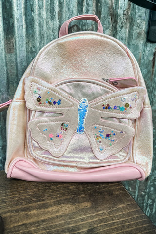 Pink Butterfly Iridescent Backpack - Allure Boutique WY