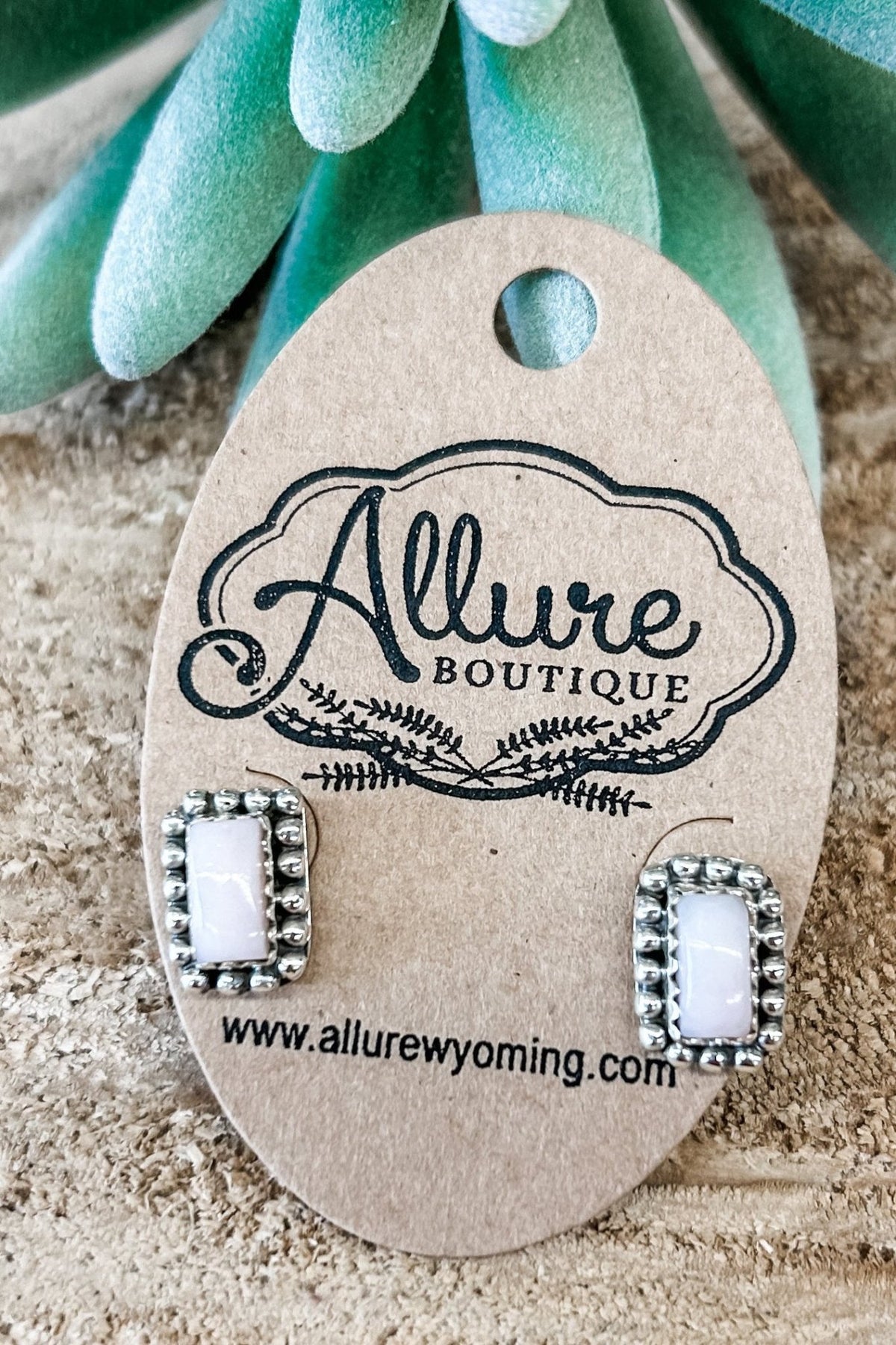 Pink Conch Square Post Earring - Allure Boutique WY