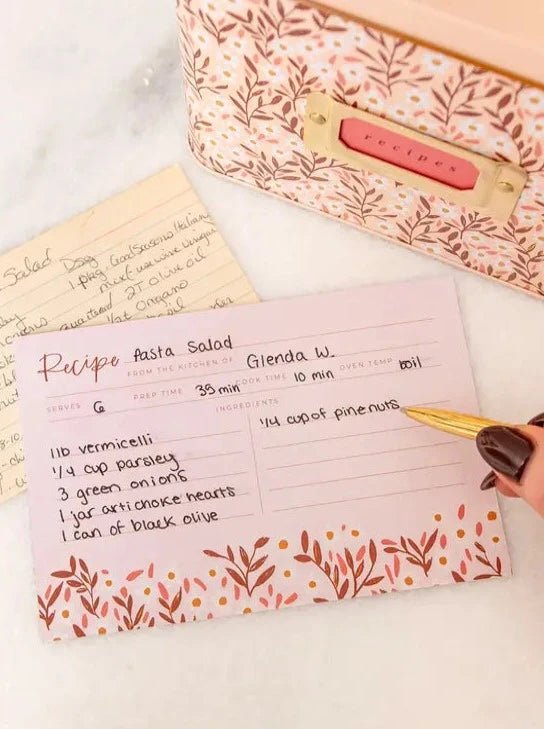 Pink Daisy Recipe Cards - Allure Boutique WY