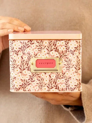 Pink Daisy Tin Recipe Box - Allure Boutique WY