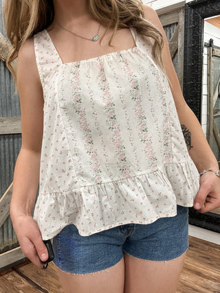 Pink Floral Swing Tank - Allure Boutique WY