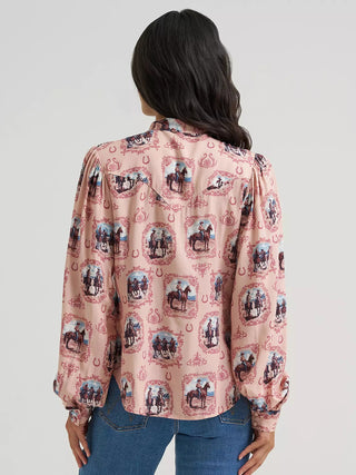 Pink Tie Blouse - Allure Boutique WY