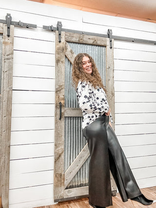 Pintuck Detail Front Pleater Wide Straight Pants - Allure Boutique WY