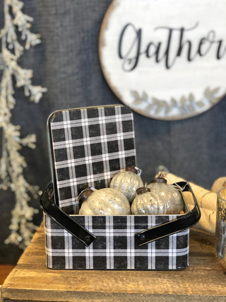 Plaid Metal Cookie Tin - Allure Boutique WY