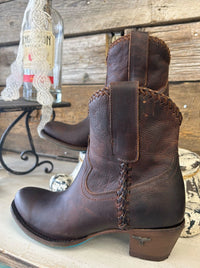 Plain Jane Shortie Bootie in Cognac - Allure Boutique WY