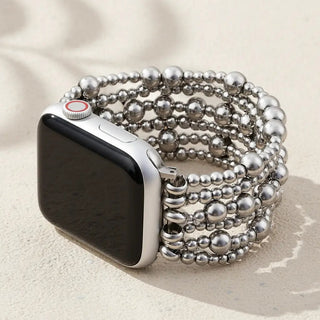 Platinum Demure Stretch Apple Watch Strap - Allure Boutique WY