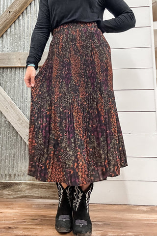 Plisse Skirt with Slit - Allure Boutique WY