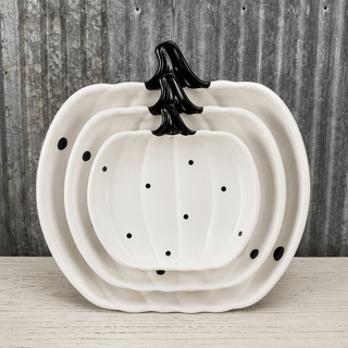 Polka Dot Pumpkins Plate Set - Allure Boutique WY