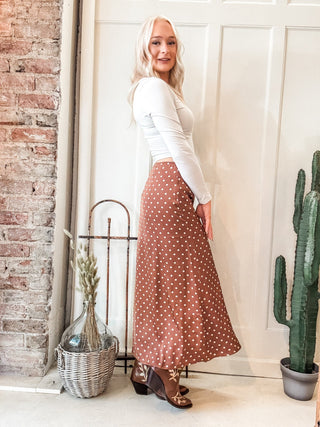 Polka Dot Slip Midi Skirt - Allure Boutique WY