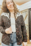 Printed Snap Shirt with Chainstitch Embroidered Yokes - Allure Boutique WY