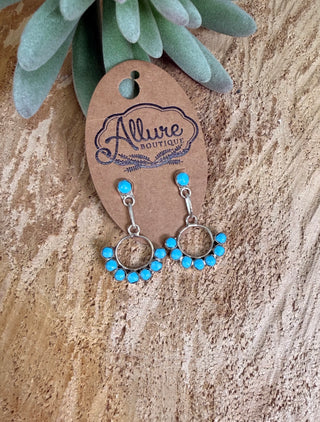 Kingman Drop Circle Earrings