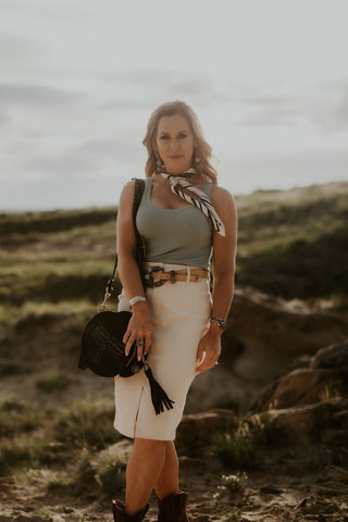 Rachel Midi Skirt - Allure Boutique WY