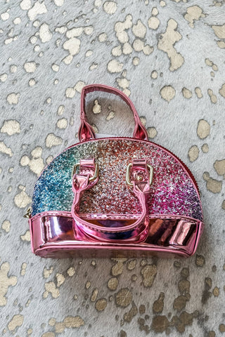 Rainbow Glitter Mini Purse - Allure Boutique WY
