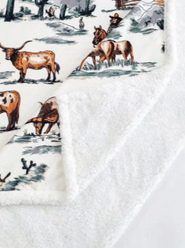 Ranch Life Western Toile Campfire Throw - Color - Allure Boutique WY