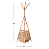 Rattan Coat Rack with Basket - Allure Boutique WY