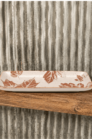Rectangular Fall Leaves Serving Platter - Allure Boutique WY