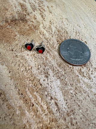 Red Heart Post Earrings - Allure Boutique WY