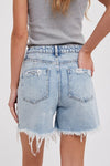 Relaxed Mid - Length Denim Shorts - Allure Boutique WY