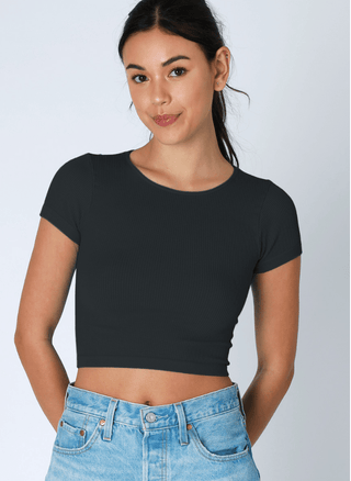 Ribbed Baby Tee - Allure Boutique WY