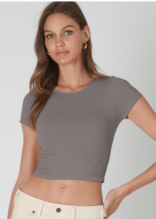 Ribbed Baby Tee - Allure Boutique WY