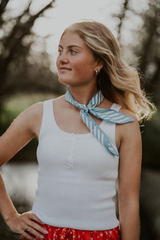 Ribbed Button Up Henley Tank - Allure Boutique WY