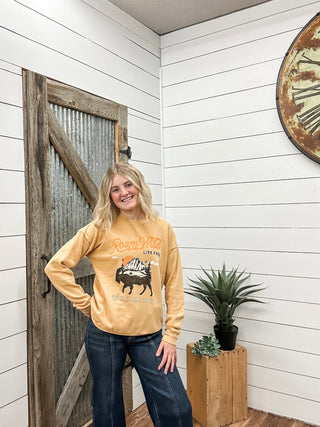 Roam Wild WY Buffalo Sweatshirt - Allure Boutique WY