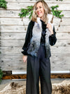 Rock & Roll Denim Slate Ombre Fur Vest - Allure Boutique WY