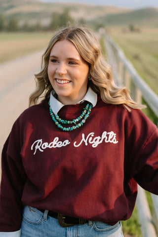 Rodeo Nights Sweatshirt - Allure Boutique WY