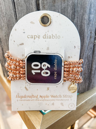 Rose Gold Demure Stretch Apple Watch Strap - Allure Boutique WY
