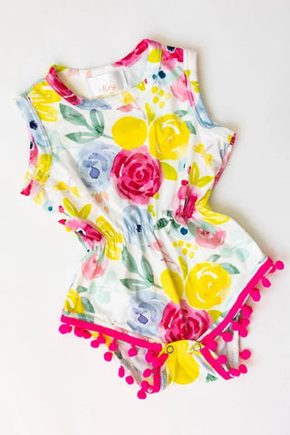 Rosie Pom Pom Romper - Allure Boutique WY