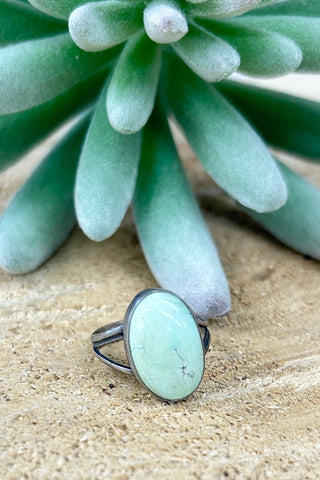 Round Green Turquoise Ring 7 - Allure Boutique WY