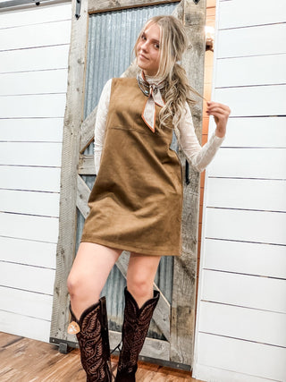 Round Neck Sleeveless Shift Dress - Allure Boutique WY