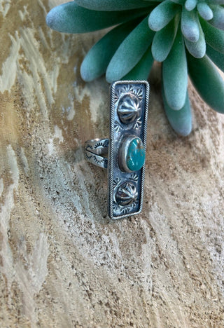 Royston Etched Bar Ring Size 9 - Allure Boutique WY