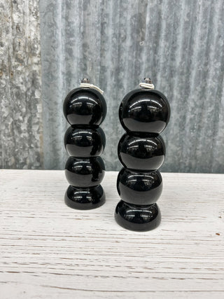 Rubberwood Salt + Pepper Mill - Black - Allure Boutique WY