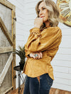 Rust Microsuede Snap Shirt - Allure Boutique WY