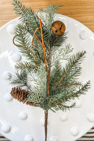 Rustic Cedar & Pine Bell Spray - 21" - Allure Boutique WY