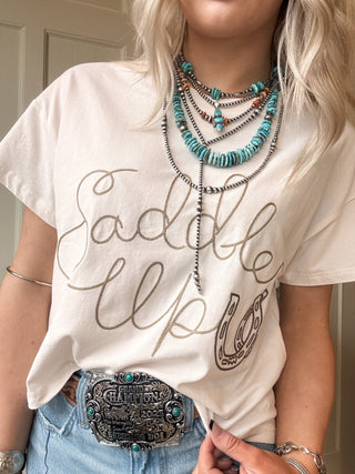 Saddle Up Graphic Tee - Allure Boutique WY