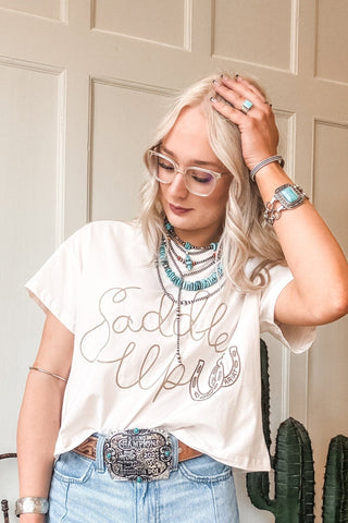 Saddle Up Graphic Tee - Allure Boutique WY