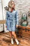 Sahara Denim Shirt Dress - Allure Boutique WY