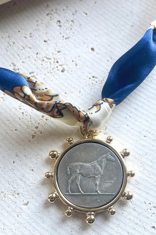 Scarf Necklace - Horse Gold - Allure Boutique WY