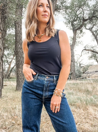 Scoop Neck Cami with Shirt Tail - Allure Boutique WY