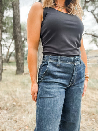 Scoop Neck Cami with Shirt Tail - Allure Boutique WY