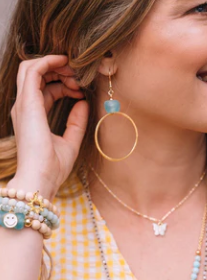 Seafoam Earrings - Circle